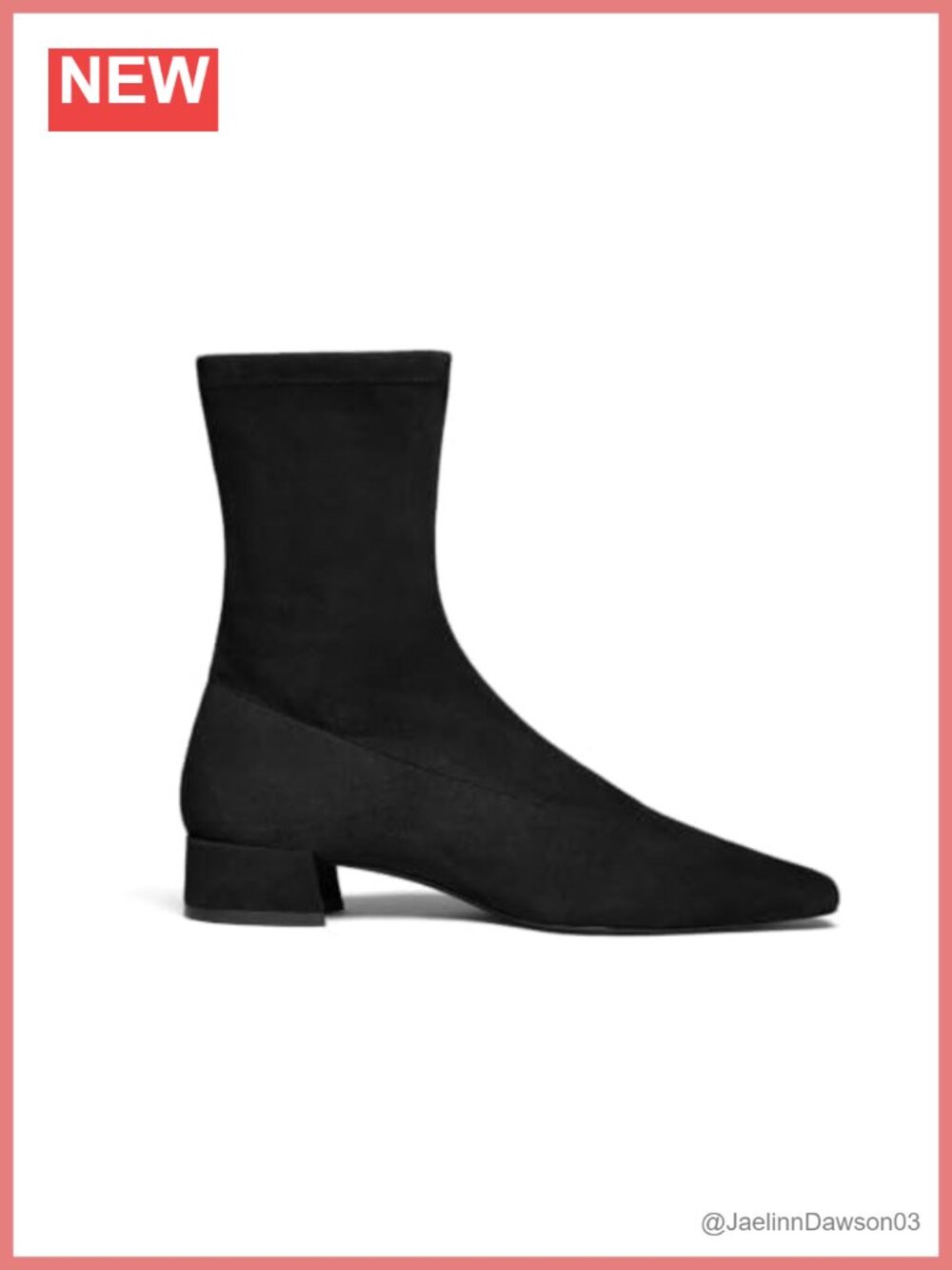 Faux Suede Ankle Boots Chunky Low Heel Square Toe Zipper Booties